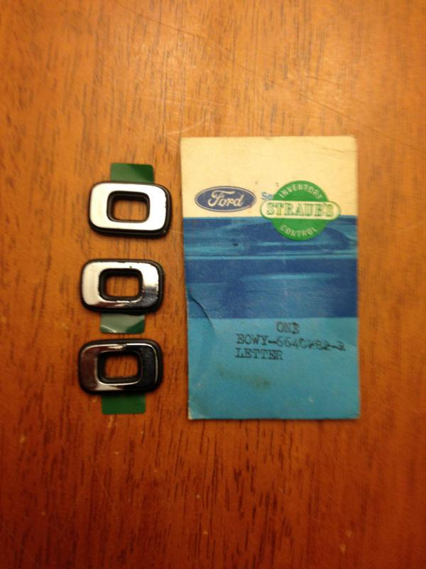 Ford nos letter "o" emblems lot of 3