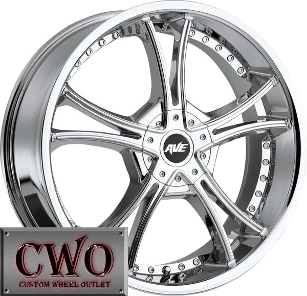 22 chrome avenue a604 wheels rims 5x114.3/5x120 5 lug bmw nissan toyota honda