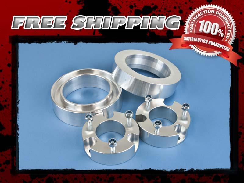 Silver aluminum block lift kit front 3" rear 1.5" coil spacer 4wd 4x4