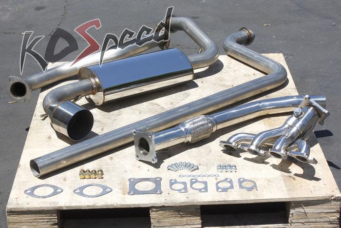 4.75"tip muffler racing catback+header exhaust system 00-05 dodge neon sohc 2.0l