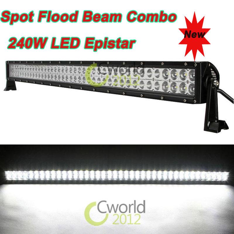 240w dual row led work light spot flood combo off-road 4x4 4wd atv driving lamp 