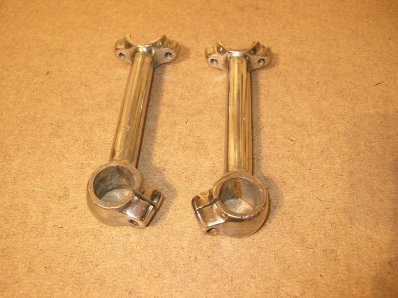 Harley knucklehead panhead chopper dog bone risers 5" (unique) 1" handlebars 