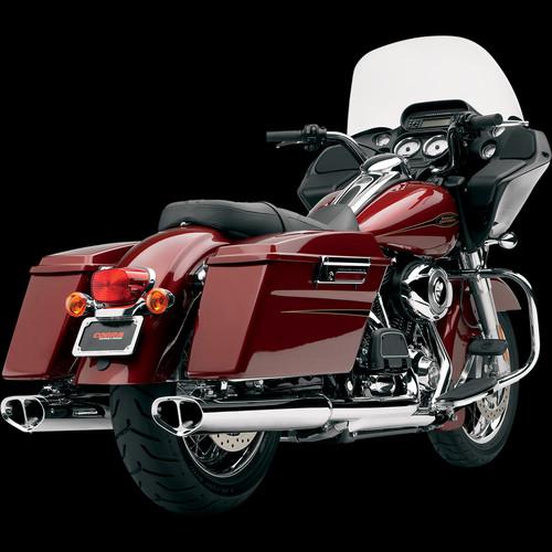 Cobra tri-oval slip-on mufflers,chrome for 1995-2013 harley touring