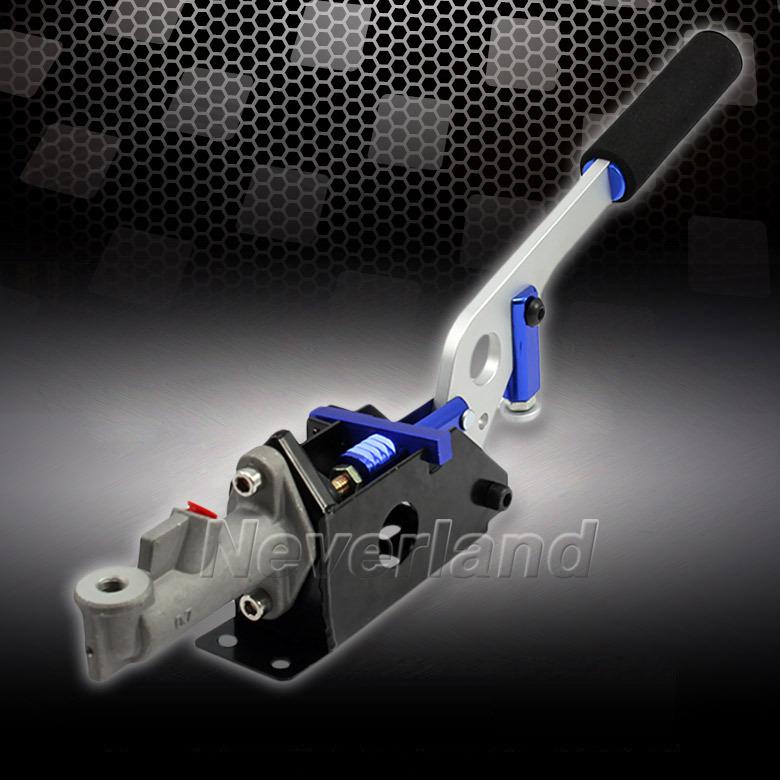 Universal hydraulic drift racing handbrake vertical horizontal lever grip blue