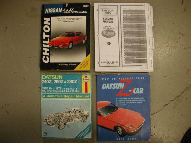 Datsun 240z 260z 280z manuals and books