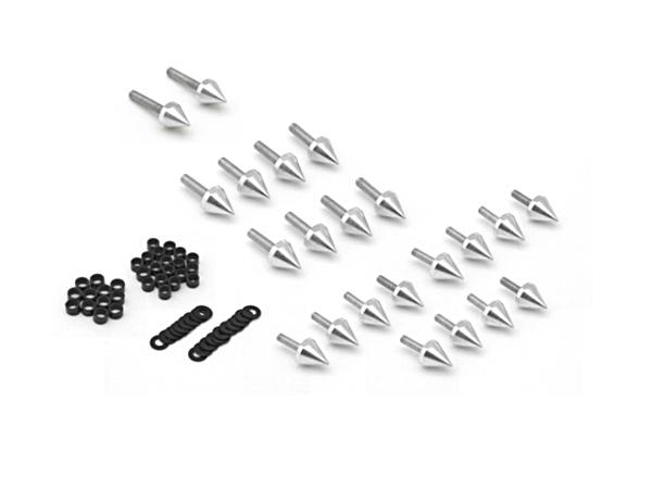 Spike fairing bolts silver for 2003-2006 kawasaki ninja zx6r / 636 / zx6rr