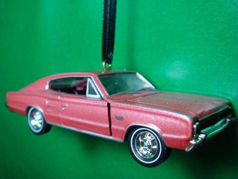 1966 '66 dodge charger rose christmas tree ornament