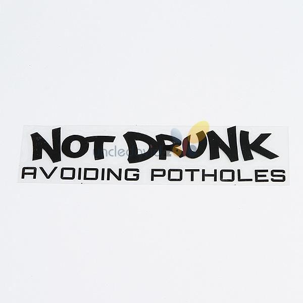 Not drunk avoiding potholes sticker decal jdm vinyl rally car truck black