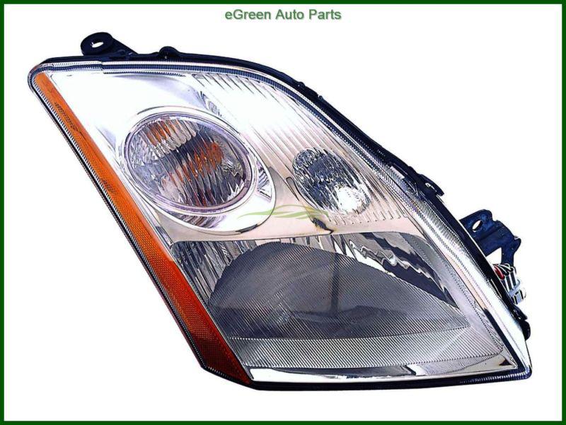 07-09 sentra head light lamp right passenger chrome housing