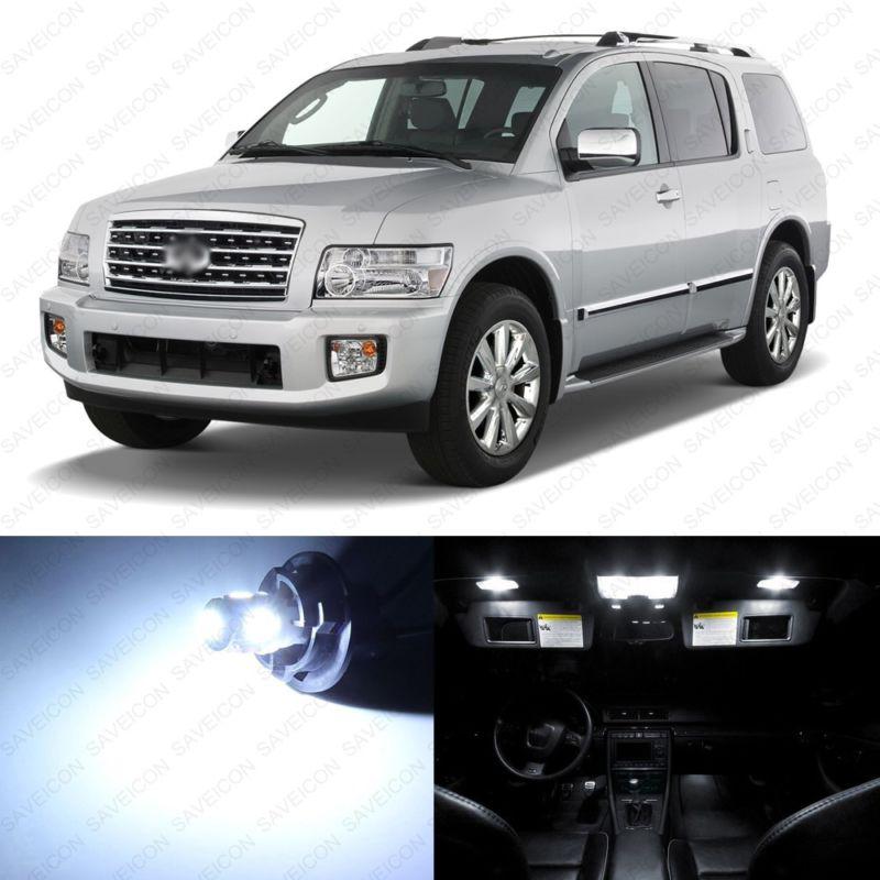 13 x xenon white led interior light package for 2004 - 2010 infiniti qx56