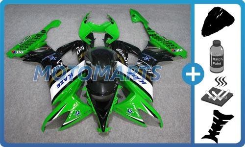 Bundle for kawasaki ninja zx10r 08 09 injection body kit fairing & windscreen ab