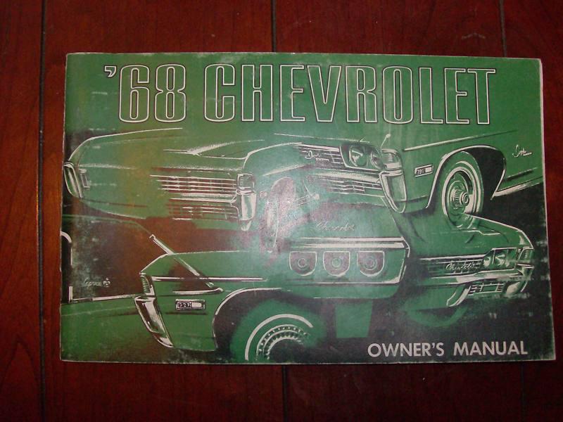 1968 chevrolet owner's manual nice original book!!