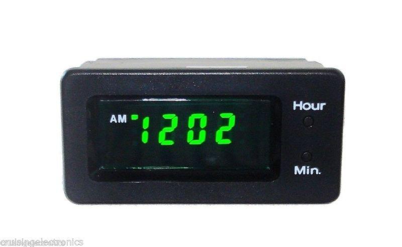 Car clock 12 volt led digital dash panel  mount, 12v, 12 hour, lq1200l