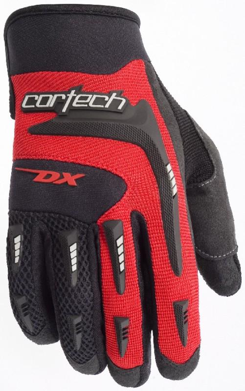 Cortech dx 2 red xl textile motorcycle dirt bike riding gloves extra large