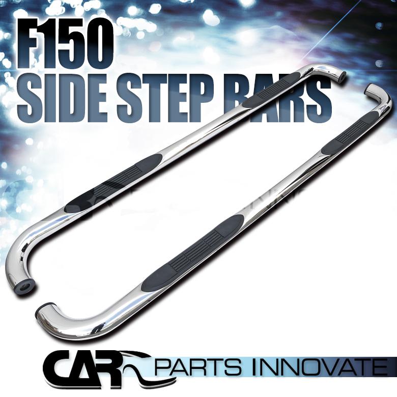 2009-2013 ford f150 supercrew 3" polished stainless steel side step nerf bars