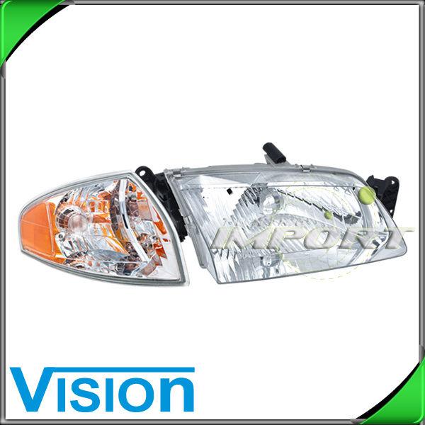 Passenger right side headlight +corner lamp composite assembly 00-03 mazda 626