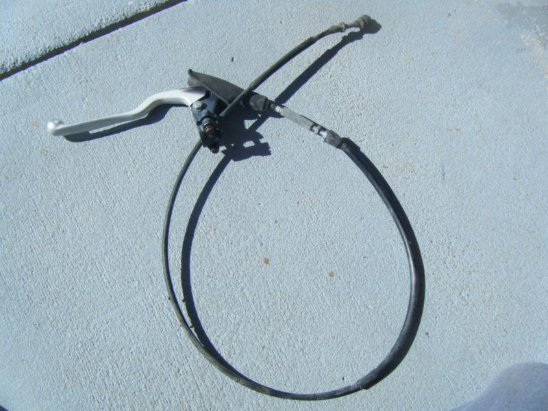 1981 honda elsinore cr125r clutch perch & cable assembly, nice condition