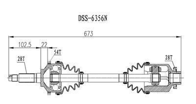 Diversified shafts 6356n cv half-shaft assembly-cv axle shaft