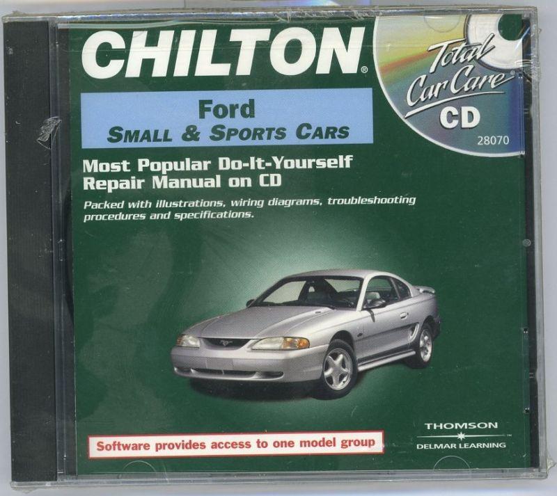 Chilton total car care ford small & sport cars 1982-1999 repair manual on cd new