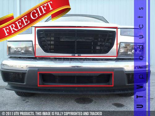 2004 - 2012 gmc canyon upper replacement & bumper billet grille kit black kit