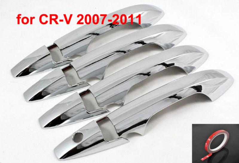 For honda crv cr-v 2007 08 09 10 2011 w/t smart door handle cover trims chrome 