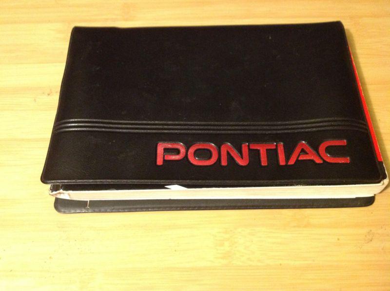 98 pontiac sunfire owners manual set