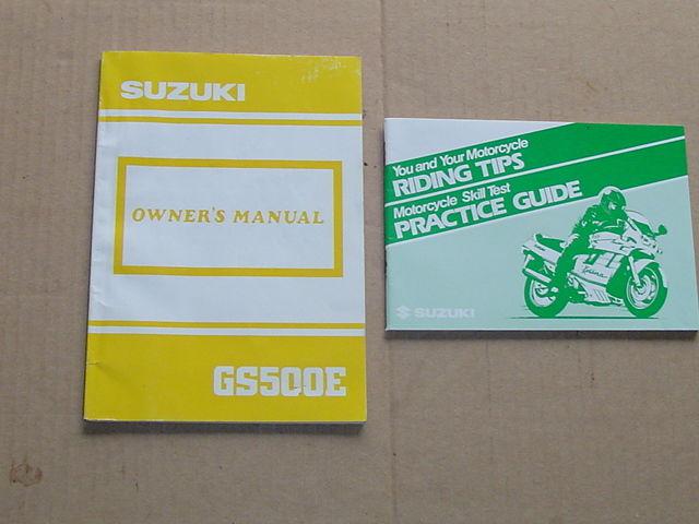 Suzuki gs500e owner's manual 1989 instruction repair 50 pages + riding tips