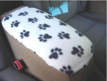 Auto center console armrest covers a2-doggie paws-