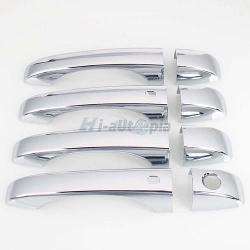 2011-2013 chrysler 300 300c 4 chrome door handle covers with smart keyhole new 