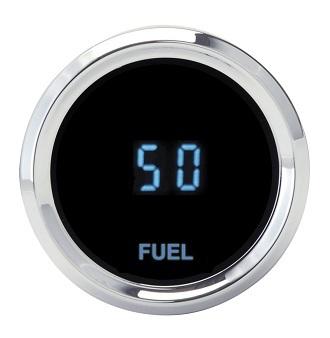 Dakota digital solarix universal round fuel level gauge blue display slx-06-1