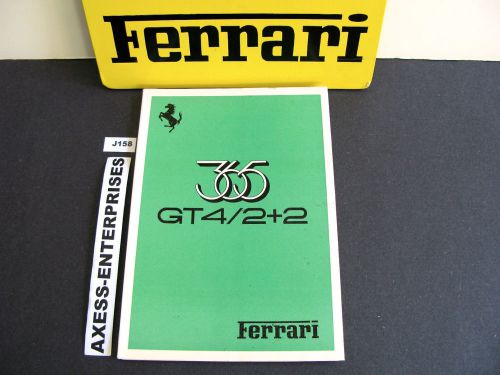 1973 1974 ferrari 365 gt4 2+2 owners user manual drivers instruction book # j158