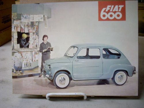 1960 60 fiat 600 sales brochure folder