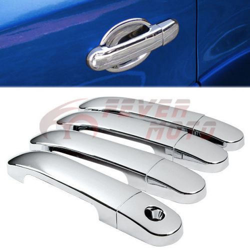 Chrome door handle cover trim cap keyhole for nissan versa tiida note 2004-11 fm