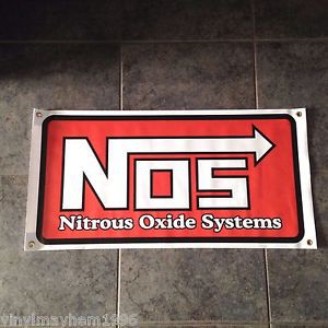 Nos nitrous oxide systems banner sign no2 shop wall garage jdm bottle fogger nx