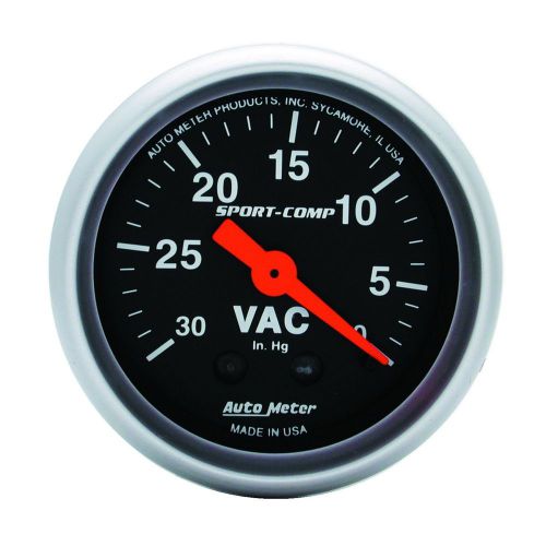 Auto meter 3384 sport-comp; mechanical vacuum gauge