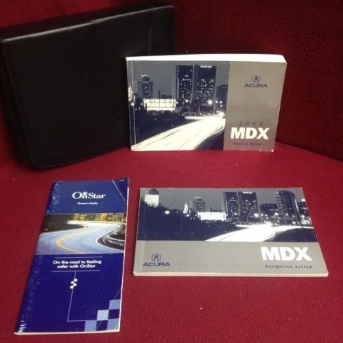 2005 acura mdx owners manual with navigation and warranty books and case