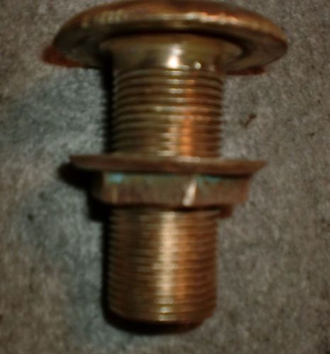 Vintage bronze through hull exhaust fitting 1-1/4&#034; pipe