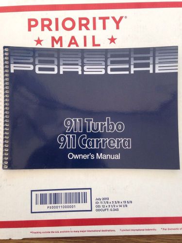 Porsche owners manual turbo,carrera,911