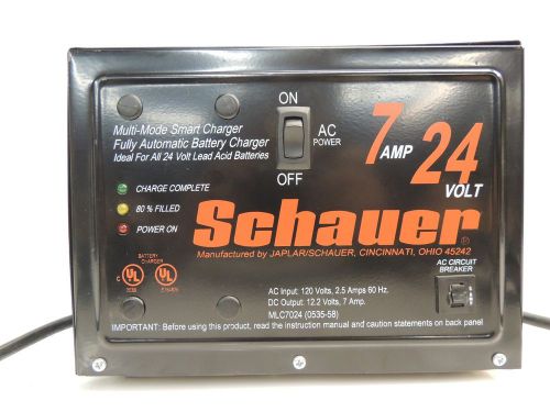 Schauer 7a amp 24v volt multi-mode smart battery charger *free shipping*