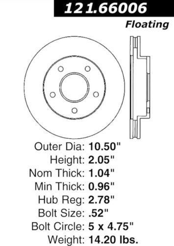 Brand new 121.66006 premium front disc brake rotor buick chevrolet gmc