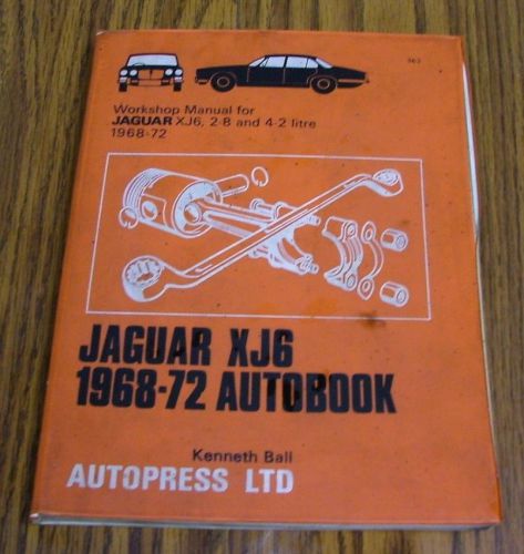 1968-1972 jaguar xj6 2.8 &amp; 4.2 workshop manual autobook