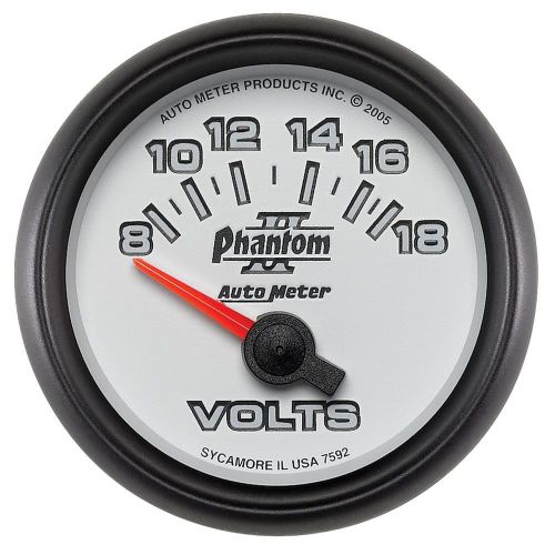 Auto meter 7592 phantom ii; electric voltmeter gauge