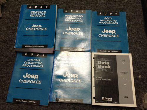 2001 jeep cherokee service repair shop manual set factory w diagnostics books +