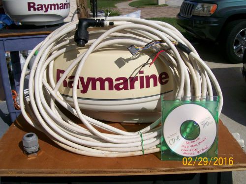 Raymarine pathfinder rd2d 18&#034; 24nm radome w 15m interconnect cable and manual.