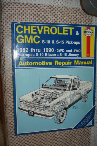 1982-1990 chevy gmc truck shop manual service book s-10 s-15 blazer jimmy 89 88