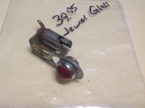 Wow lqqk! vintage dash light glass jewel auto car old antique red lamp