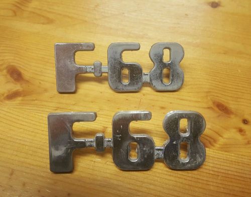 2 vintage honda f68 motorcycle badge emblems