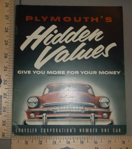 1954 plymouth brochure original