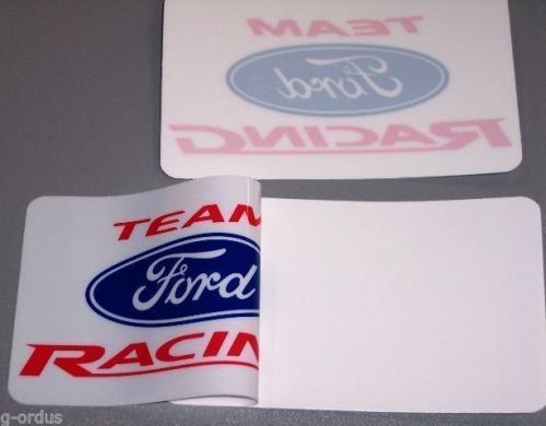3 brand new ford team racing 3&#034; x 5&#034; window or glass clings! nascar nhra! oem