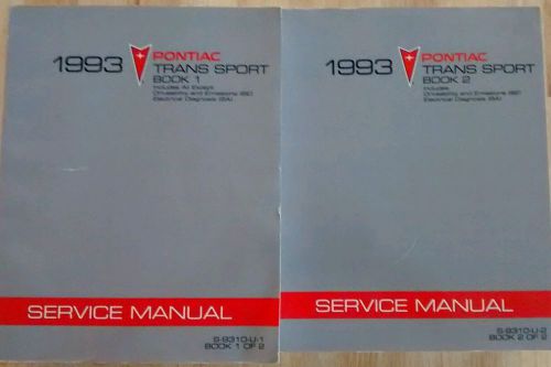 1993 pontiac trans sport service manuals (2 vol)
